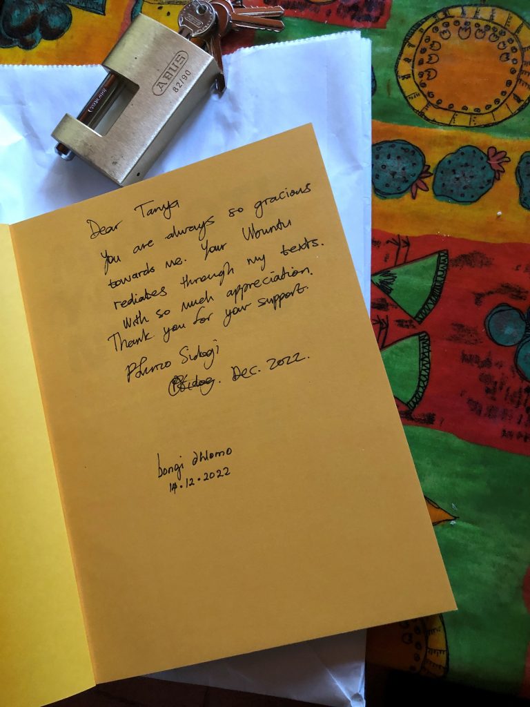 Compliment from Pfunzo Sidogi, author